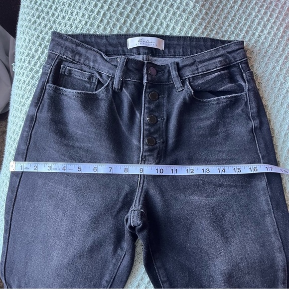 Kancan Signature Kurvy Mid-Rise Black Ankle Skinny Button Fly Jean Size 28 - Picture 13 of 16
